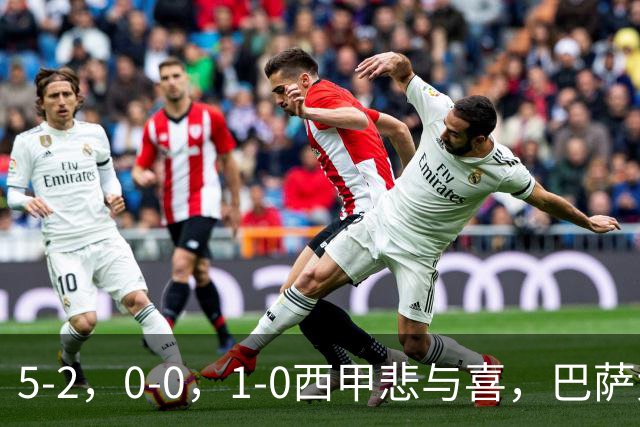 5-2，0-0，1-0西甲悲与喜，巴萨大胜，马竞绝杀，最新积分出炉！